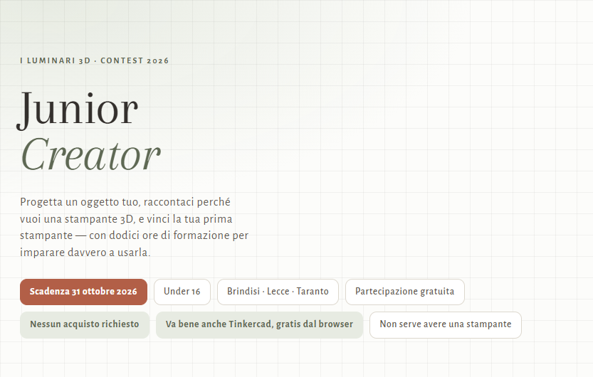 Junior Creator 2026: cómo participar (y por qué no hace falta una impresora 3D)