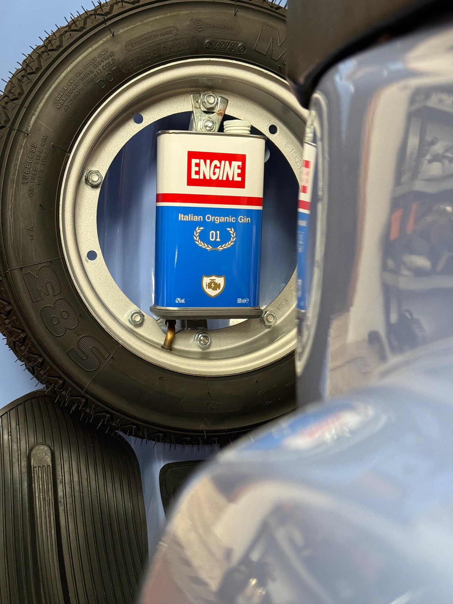 Porta Latta Olio Miscela per Vespa 50 Special - Per supporto non originale aftermarket