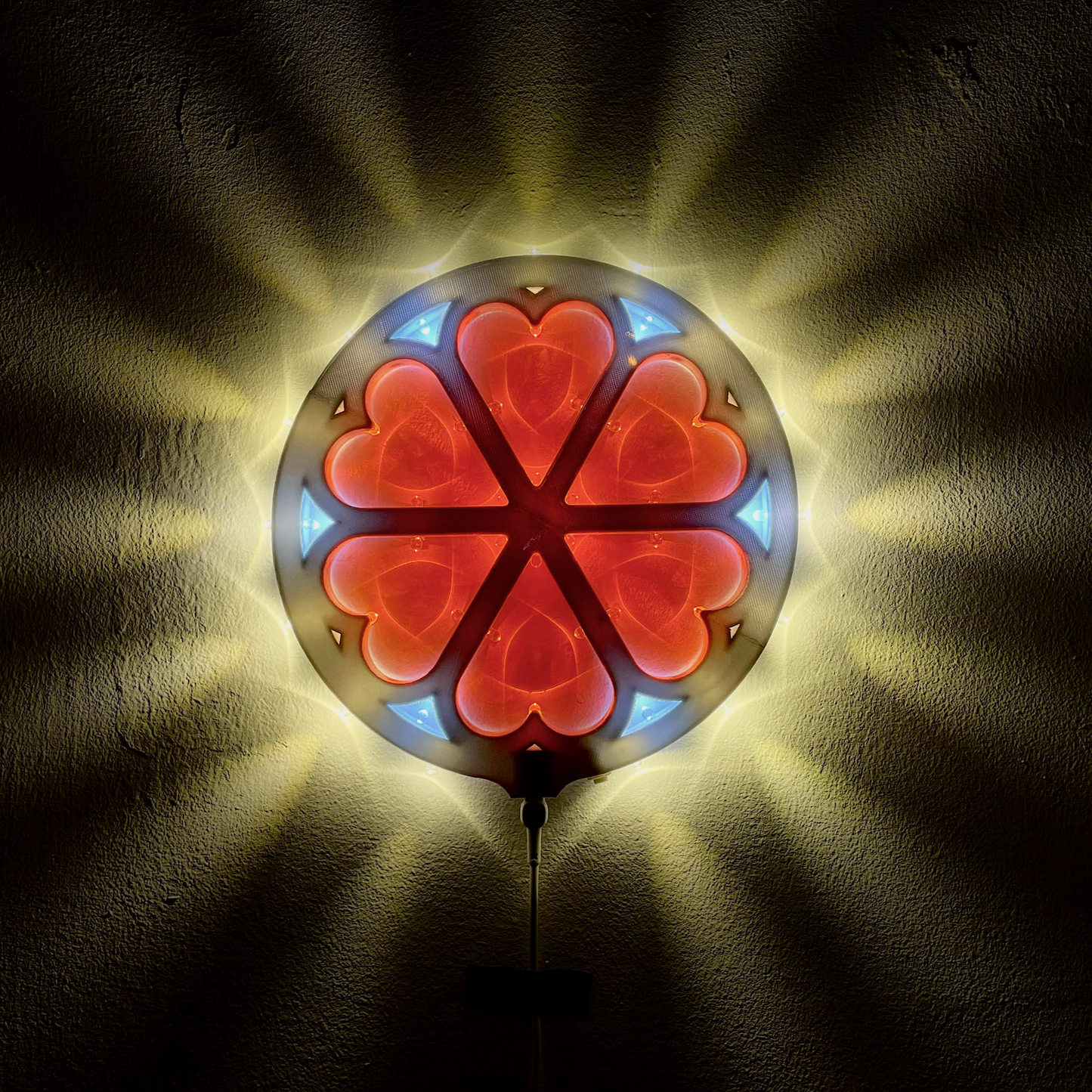 rosone piccolo, puglia, alto salento, brindisi, luminaria d'arredo, luminaria, salento, luminarie, luminarie salentine, stampa 3d, festa, luci, luci da notte, i luminari, materiale compostabile, eco, luminaria tradizionale