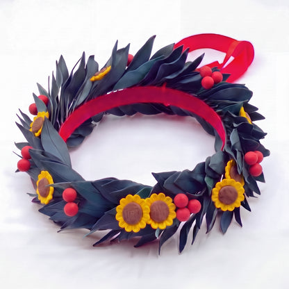 Blue Navy / Girasoli + Bacche