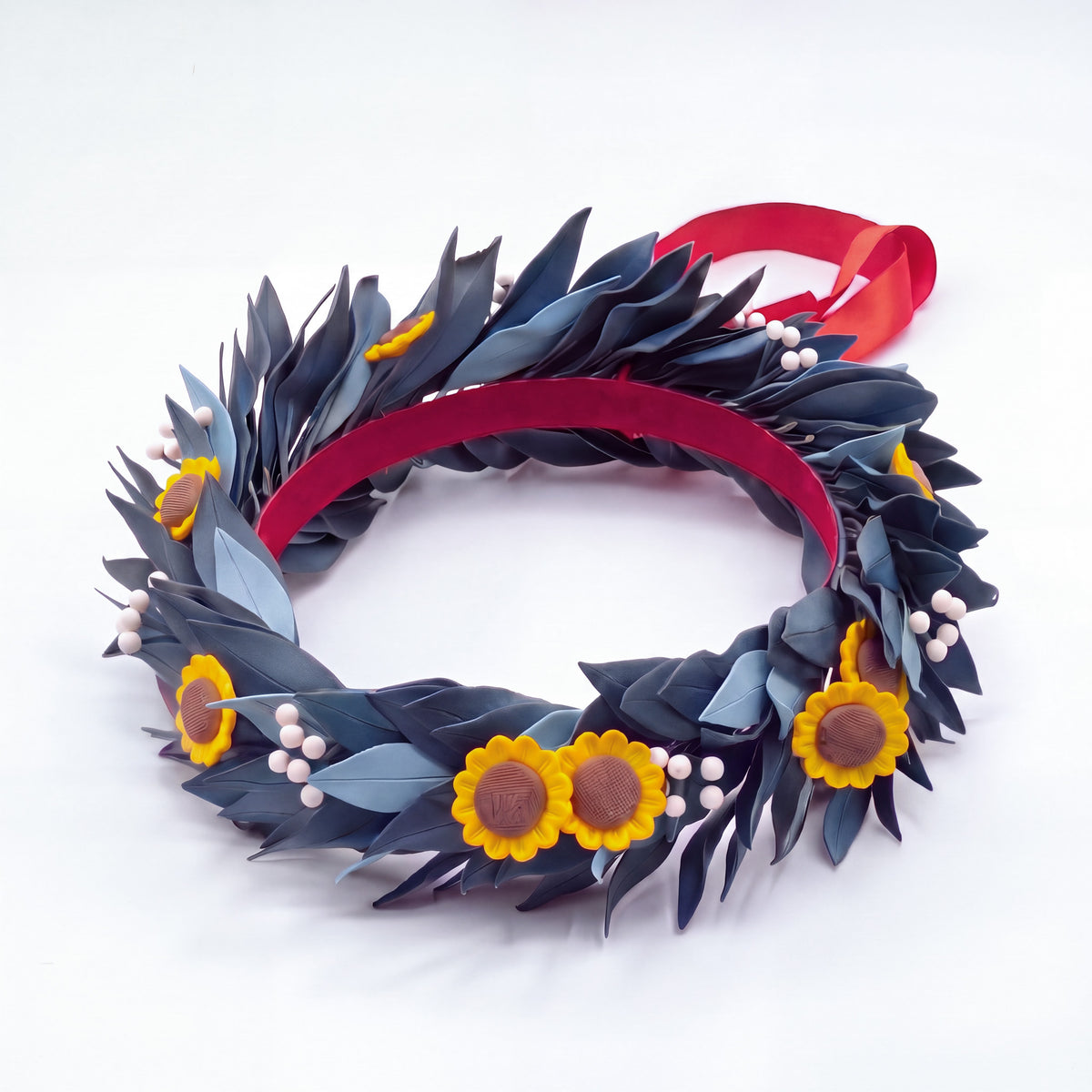Blue Navy con foglie carta da zucchero / Girasoli + Nebbiolina