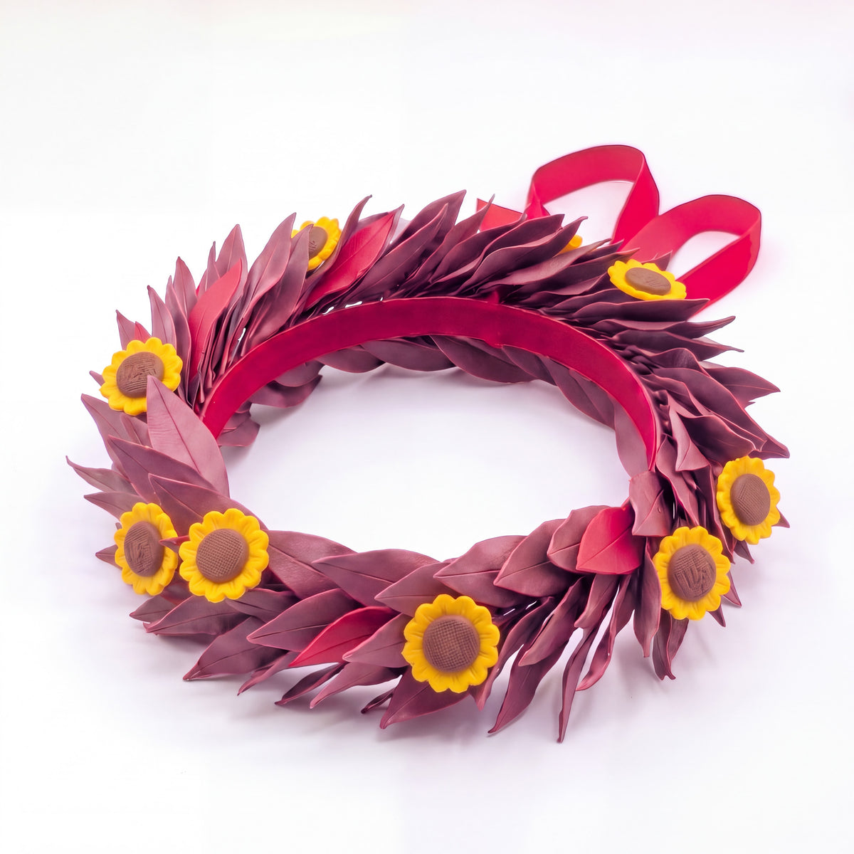 Bordeaux con foglie rosso / Girasoli