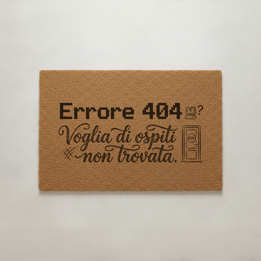"„Fehler 404: Lust auf Gäste nicht gefunden.“ - Fußmatte der Wahrheit"