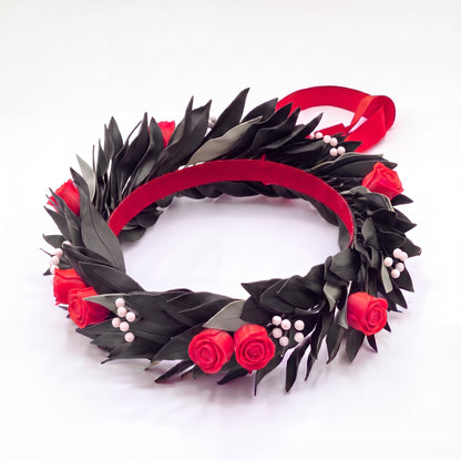 Nero con foglie grigie / Rose + Nebbiolina