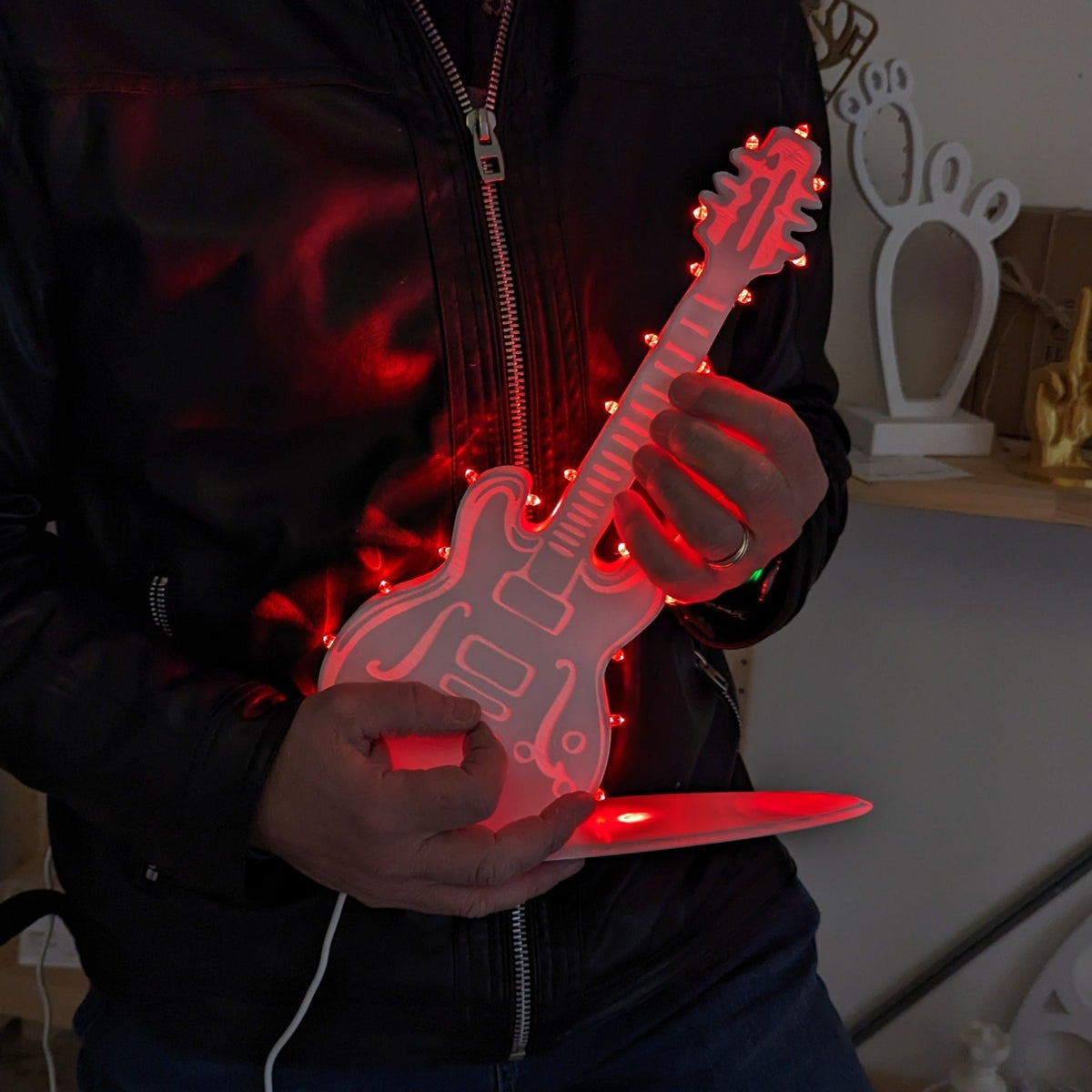 Guitar, luminaria, decorative luminaria, blues guitar