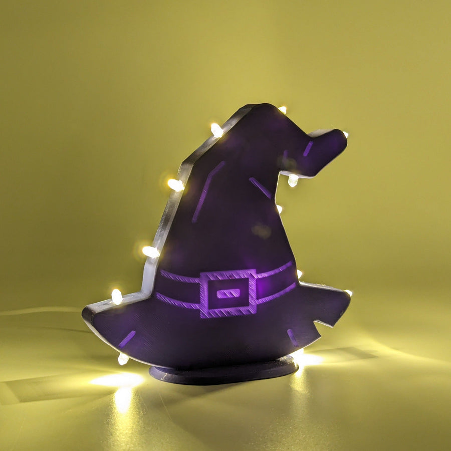 Witch hat, witch, Halloween, horror night, luminaria, decorative luminaria