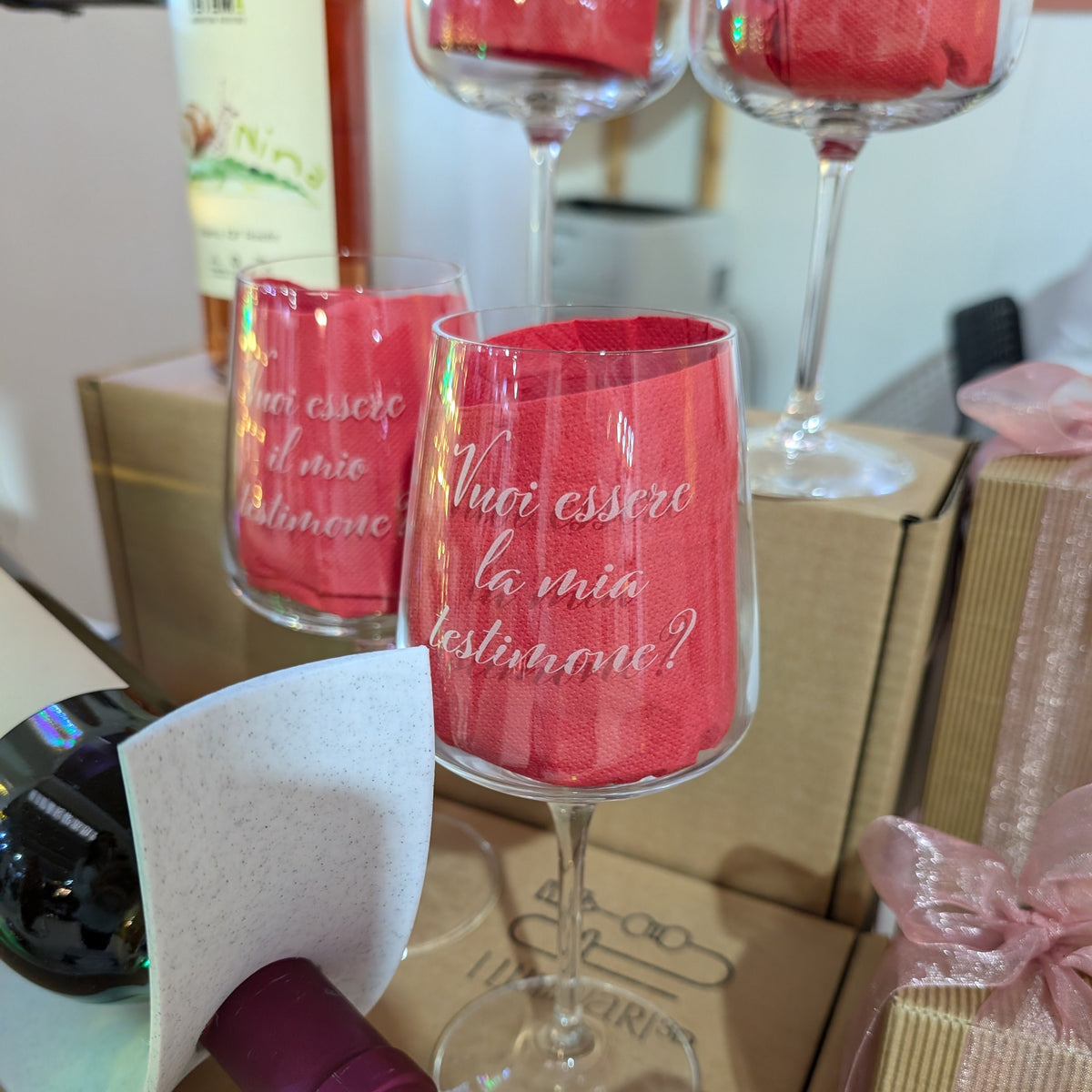 Copas de cristal grabadas