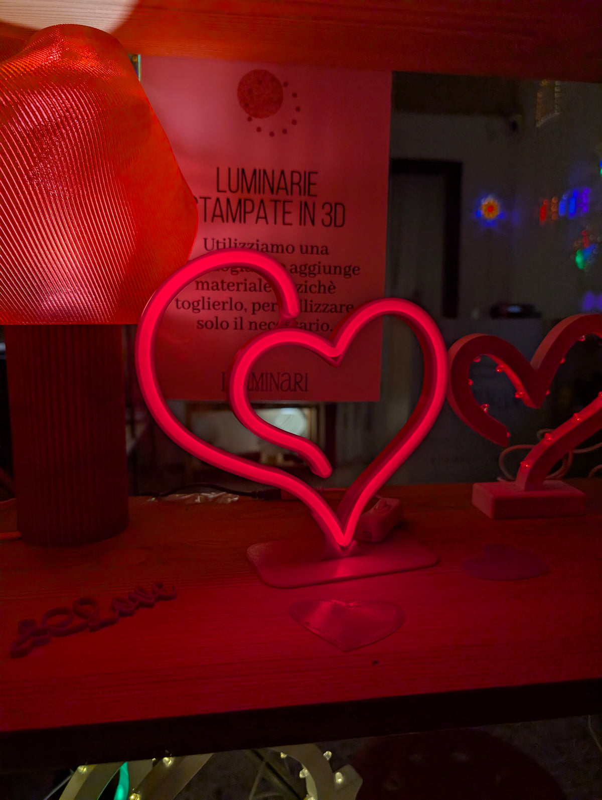 Intertwined Double Heart – LED Neon Sign