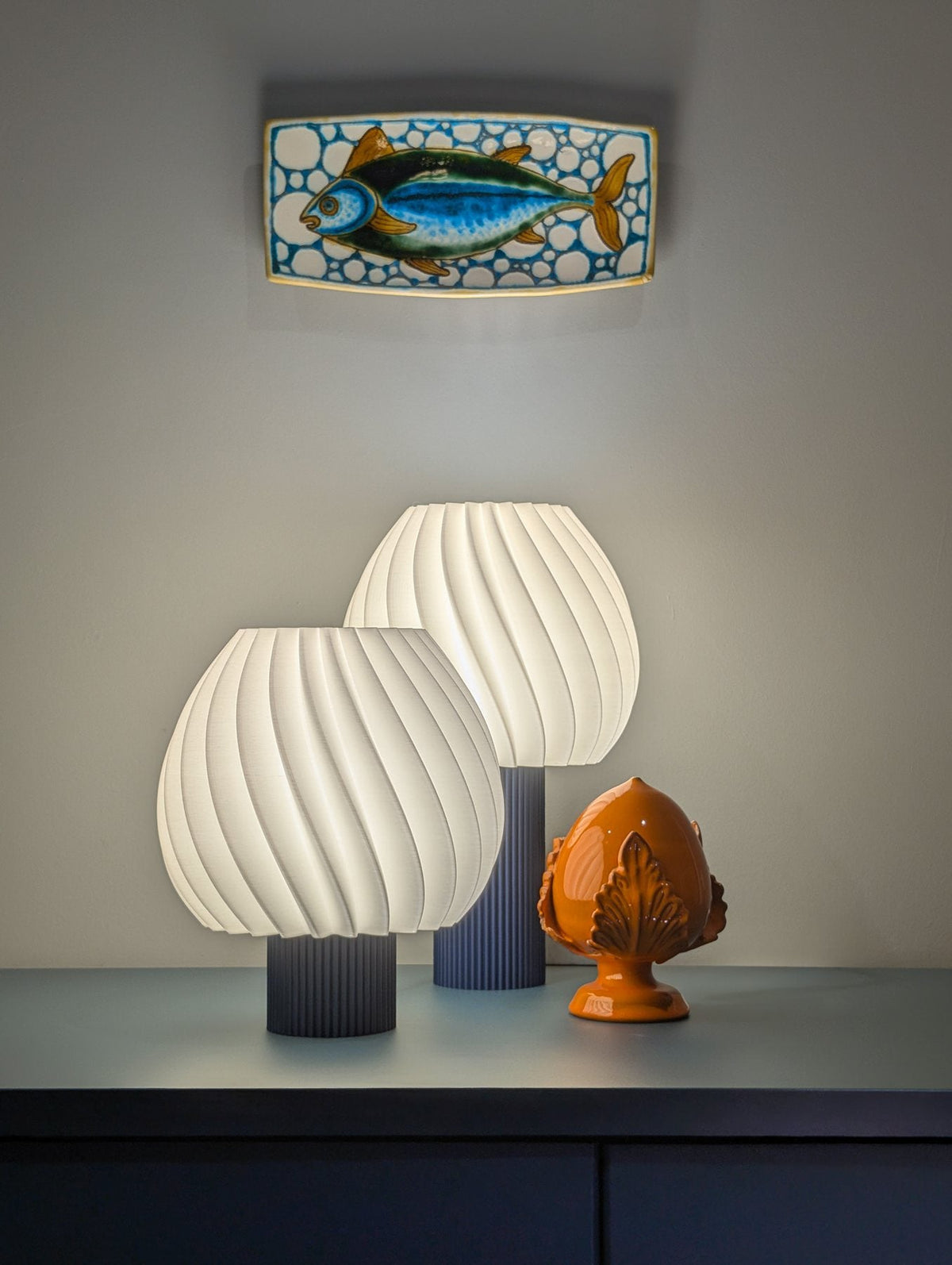 Lumiè Vortice Tall accesa in casa