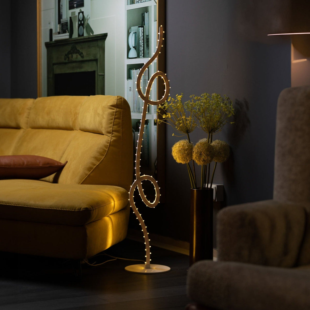 Floor lamp, decorative luminaria, eco luminaria, eco-friendly, 3D printing