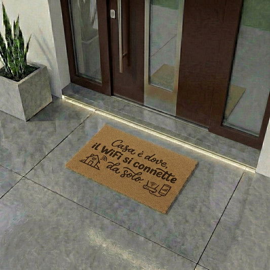 "„Zuhause ist, wo sich das WLAN von alleine verbindet.“ - Fußmatte der Wahrheit"