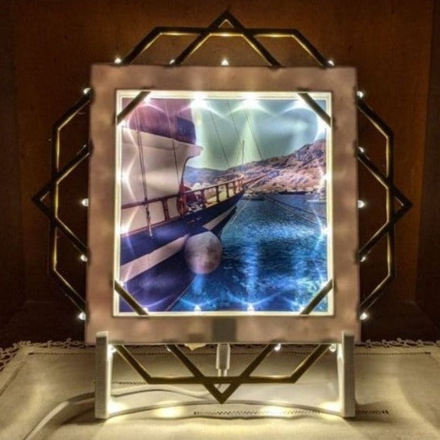 Geometric style, luminaria, Salento luminarie, Puglia, compostable, LED, 3D printing, lighting, I Luminari