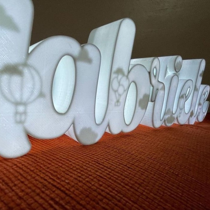 Nome personalizzato, luminarie, luce notturno, luminarie nome, nome luminaria, luminaria brindisi, luminarie puglia, luminarie d'arredo, stampa 3d,luce da comodino