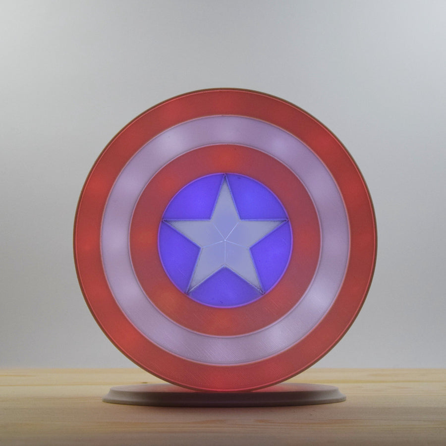Night light, Captain America, luminaria, Salento luminarie, Puglia, compostable, LED, 3D printing, lighting, I Luminari