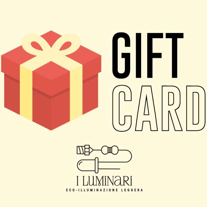gift card, luminarie, i luminari, regalo. carta regalo