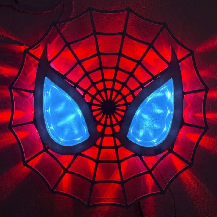 Spider-Man, heroes, Marvel, luminaria, home decor, light, superheroes