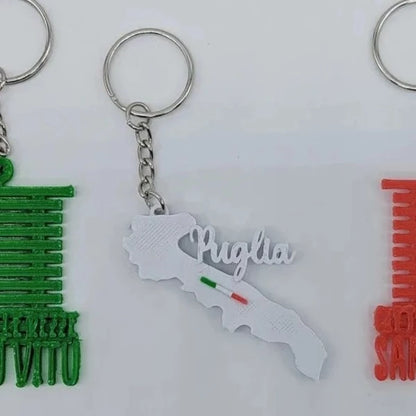 puglia, San vito dei normanni, regione, portachiavi, simbolo, tradizione, italia, regalo