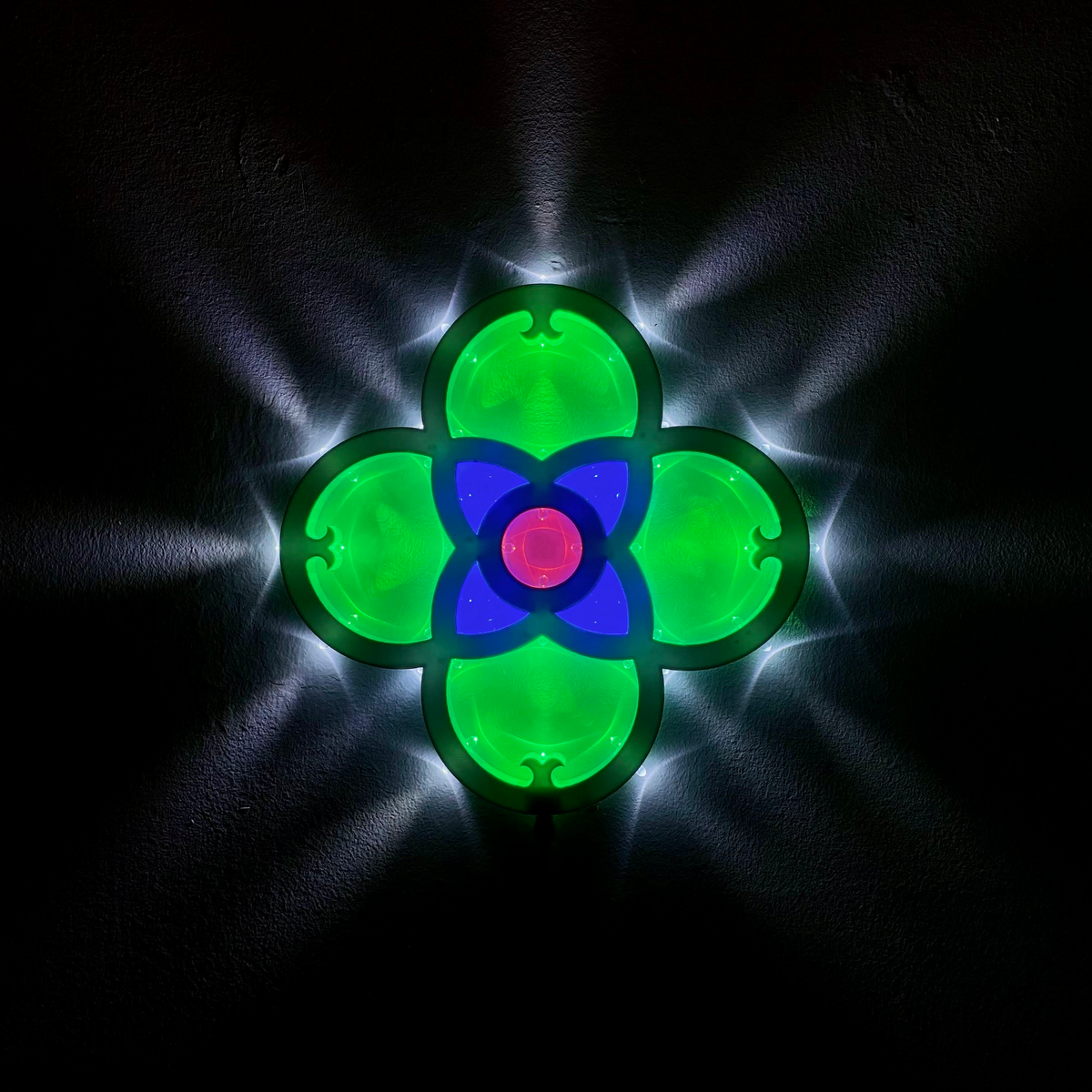 Small rosone, Puglia, Alto Salento, Brindisi, decorative luminaria, Salento luminarie, 3D printing, festival lights, night lights, I Luminari, compostable material, eco, traditional luminaria